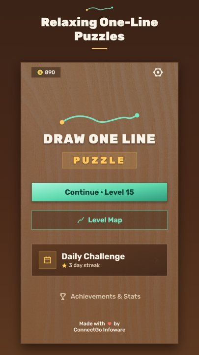 Linely: One Line Draw Puzzle screenshot 1
