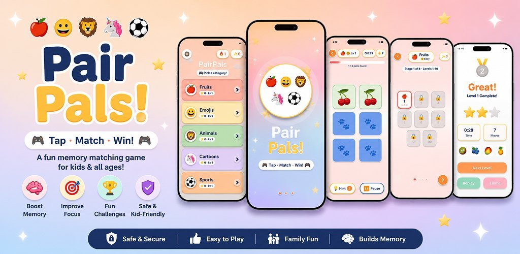 PairPals: Kids Memory Match
